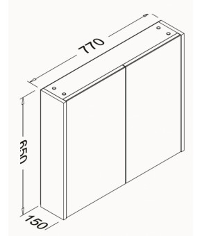 Зеркало Isvea SistemaT 77x15x65 white (27ST2001080I)