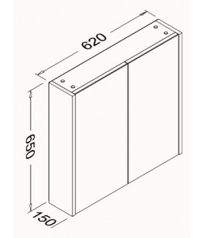 Зеркало Isvea SistemaT 62x15x65 white (27ST2001060I)