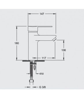 Смеситель для умывальника Isvea Vista Basin Mixer (30VS2401I Chrome)