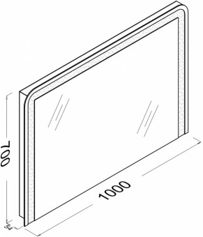 Зеркало Isvea Eleganza 100x70 с подсветкой (22LG4000100I)
