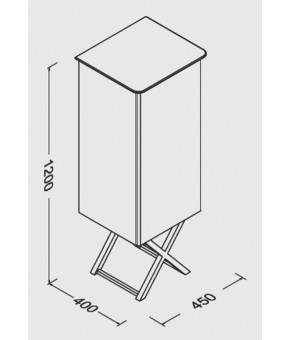 Пенал Isvea Bei Short Tall Unit right 45x40x120 white & oak (21BE3165036I)