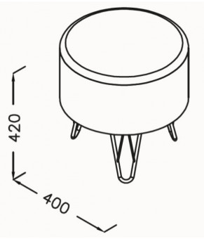 Пуф Isvea Rosa (21RA9001040I) белый