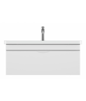 Тумбочка с умывальником Isvea Neo 97x40x43 lacquered white 21NGS301100E (21NG1301100E+10PS50100SV)