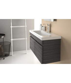 Тумбочка с умывальником Isvea Tempo 58,5x40x33,8 membran anthracite oak 27ARS059060E (27AR1059060E+10PS51060SV)