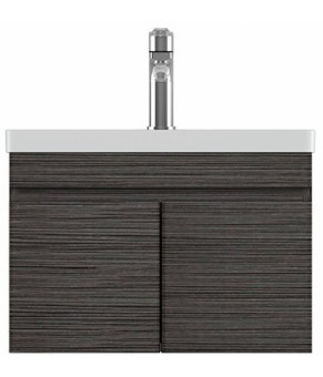 Тумбочка с умывальником Isvea Tempo 78,5x40x33,8 membran anthracite oak 27ARS059080E (27AR1059080E+10PS51080SV)