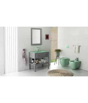 Тумбочка с умывальником Isvea Terra 80x45,5x85 grey 21TRS085080I (21TR1085080I+10SL51081)