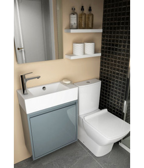 Тумбочка с умывальником Isvea Pro 51,1x51,8x42 light grey 21SFS114050I (21SF1114050I+10SF50051)