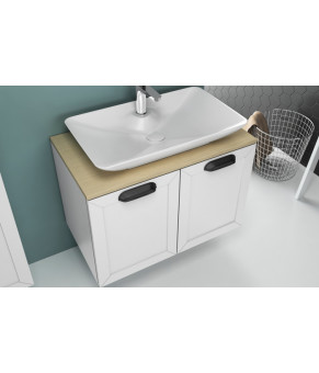 Тумбочка с умывальником Isvea Urban 77x51,3x44,5 oak-white 27TAS065081I (27TA1065081I+10SY50065)