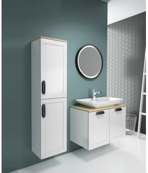Тумбочка с умывальником Isvea Urban 77x51,3x44,5 oak-white 27TAS065081I (27TA1065081I+10SY50065)