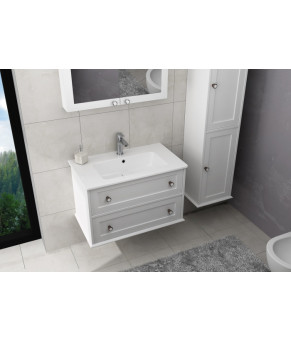 Тумбочка с умывальником Isvea Siento 81,5x46,5x50 cashmere 27SIS060080I (27SI1060080I+10SL51081)