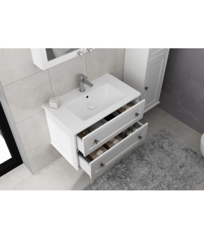 Тумбочка с умывальником Isvea Siento 81,5x46,5x50 white 27SIS001080I (27SI1001080I+10SL51081)