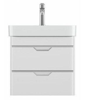 Тумбочка с умывальником Isvea Fonte 55x50x42,3 lacquered white 21SQS101057I (21SQ1101057I+10SQ50057SV)
