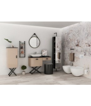 Тумбочка с умывальником Isvea Bei 105x45x76 white & oak 21BES065100I (21BE1065100I+10SY50052)