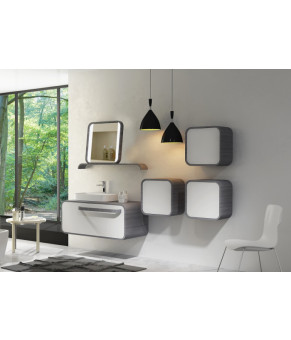 Тумбочка с умывальником Isvea Soffice 80x46x52 wood veneered teak (23SQS403085I (23SQ1403085I+10SQ50048))