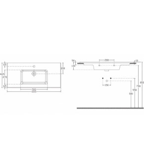 Тумбочка с умывальником Isvea Onda Plus 100x45,5x40 anthracite & white 21OPS087100I (21OP1087100I+10SL50101)