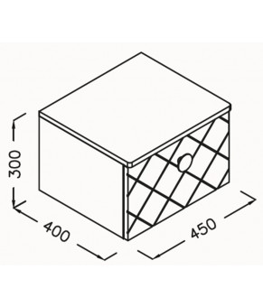 Тумбочка Isvea Rosa 45x40x30 salmon (21RA9082050I)