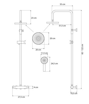 Душевая система Calani DAYTON CAL-P0013