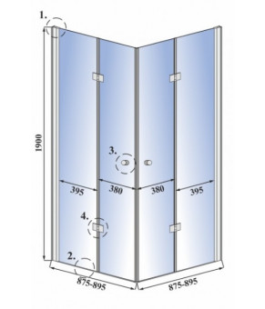 Душевая кабина Calani ORION 90x90 CAL-K0201