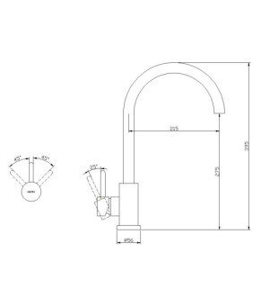 Смеситель для кухни Omnires Y inox (Y1250IN)