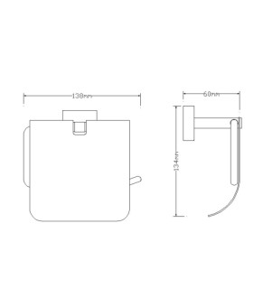 Бумагодержатель Omnires Lift chrome (8151ACR)