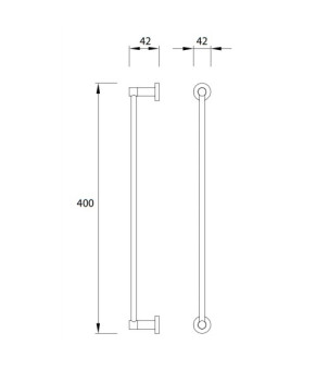 Полотенцедержатель Omnires Modern Project anthracite (MP60214AT)