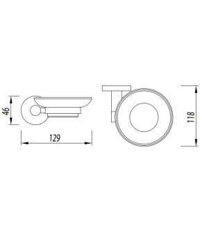 Мыльница Omnires Modern Project black (MP60420BL)