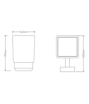 Стакан с держателем Omnires Lift chrome (8158CR)