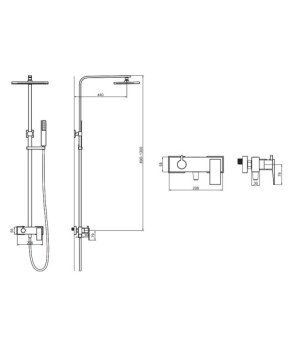 Душевая система Omnires Parma хром (PM7444CR)