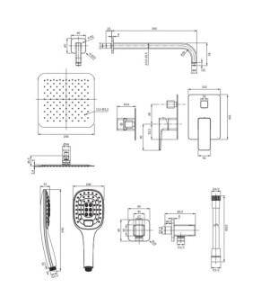 Душова система Omnires Parma chrome (SYSPM10CR)
