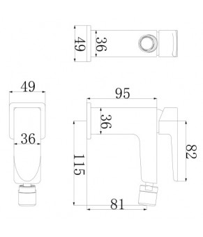 Смеситель для биде Omnires Siena chrome (SN7320CR)
