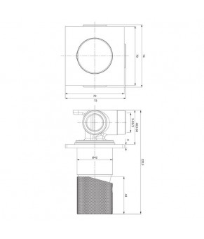 Смеситель для ванны и душа Omnires Contour скрытого монтажа, (CT8045GLB)