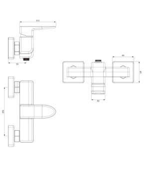 Смеситель для душа Omnires Siena chrome (SN7340CR)