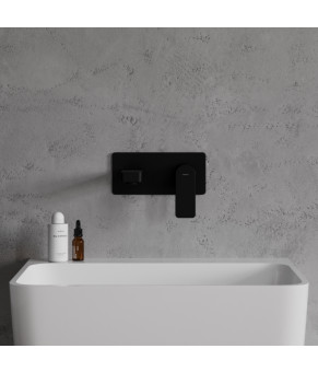 Смеситель для умывальника Omnires Baretti скрытого монтажа, black mat (BA7815BL)