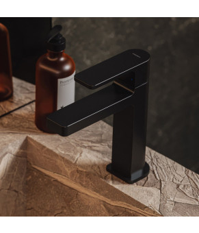 Смеситель для умывальника Omnires Baretti высокий black mat (BA7812BL)