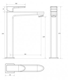 Смеситель для умывальника Omnires Siena высокий chrome (SN7312CR)