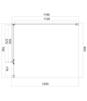 Душевая кабина Omnires Manhattan 80x120см безопасное стекло, хром (MH8012CRTR)