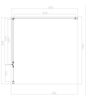 Душевая кабина Omnires Manhattan 90x90см безопасное стекло, хром (MH9090CRTR)