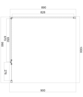 Душевая кабина Omnires Manhattan 100x90см безопасное стекло, хром (MH1090CRTR)