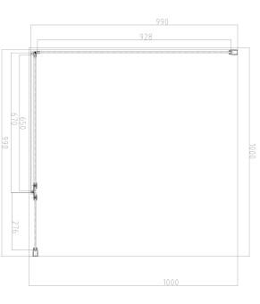 Душевая кабина Omnires Manhattan 100x100см безопасное стекло, хром (MH1010CRTR)