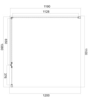 Душевая кабина Omnires Manhattan 110x120см безопасное стекло, хром (MH1112CRTR)