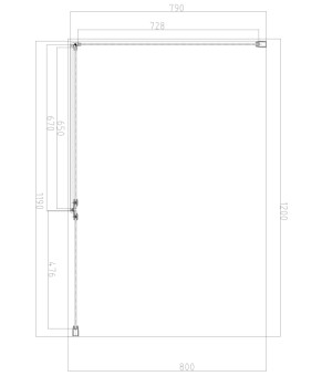 Душевая кабина Omnires Manhattan 120x80см безопасное стекло, хром (MH1280CRTR)