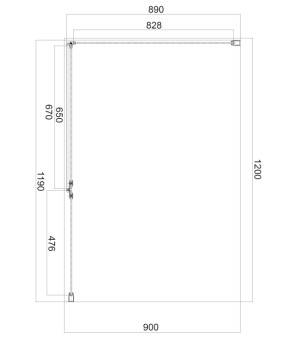 Душевая кабина Omnires Manhattan 120x90см безопасное стекло, хром (MH1290CRTR)