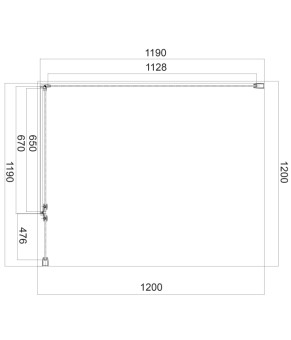 Душевая кабина Omnires Manhattan 120x120см безопасное стекло, хром (MH1212CRTR)
