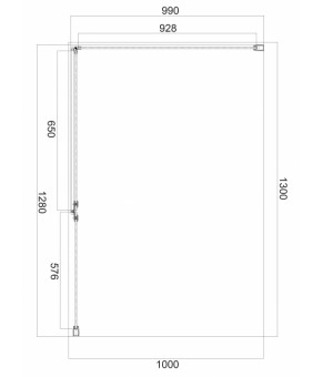 Душевая кабина Omnires Manhattan 130x100см безопасное стекло, хром (MH1310CRTR)
