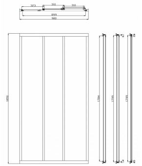 Душевые двери Omnires Bronx 100x185см безопасное стекло, хром (S20A3100CRTR)