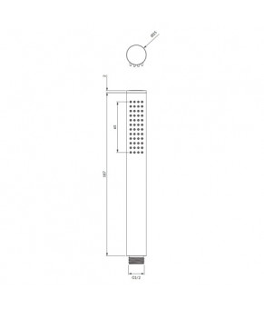 Душевая лейка Omnires Micro MICRO-RCR