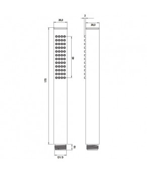 Душевая лейка Omnires Micro MICRO-R/KCR