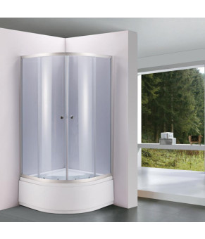 Душевая кабина Lidz Latwa SC80x80.SAT.MID.GR, стекло тонированное 4 мм без поддона