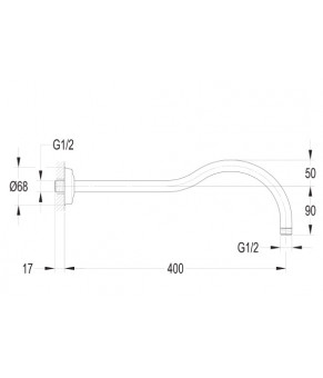 Кронштейн Omnires Armance chrome (RA06CR)