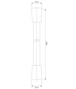 Душевой шланг Omnires black mat 125 cm (022-XBL)